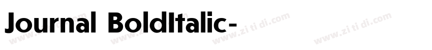 Journal BoldItalic字体转换